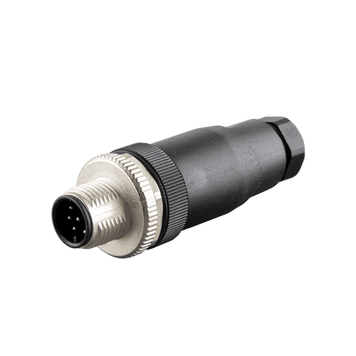 Field-attachable Sensor-Actuator Connector, M12, A-code 8-pole, Straight Male, Screw Terminals Clamping, Range 4...6 mm
