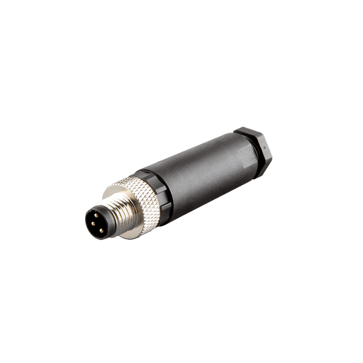 Field-attachable Sensor-Actuator Connector, M8, A-code 3-pole, Straight Male, Screw Terminals Clamping, Range 4...6 mm
