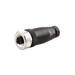 Field-attachable Sensor-Actuator Connector, M12, A-code 4-pole, Straight Female, Screw Terminals Clamping, Range 4...6 mm