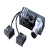 Clamp position inductive Sensor, Plastic Rectangular housing,Rectangular Sensor head, Switching distance 2 mm, 0,1 m PUR-Cable, Non-flush, 2 x NO-PNP, IP67, 3 x LED indicator, -25…70 °C, M12 Male 4-pin connector LED yellow (S1) ,LED red (S2)
