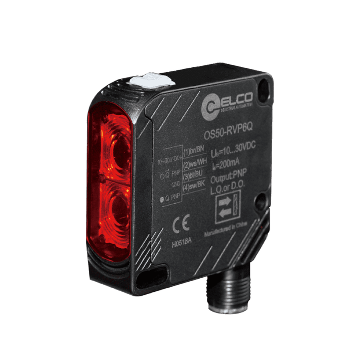 Photoelectric Sensor, OS50-Series, Opposed, Emitter, Red beam, Operating range 20 m, 10…30V DC, -25…55°C, IP67, M12 4-pin connector