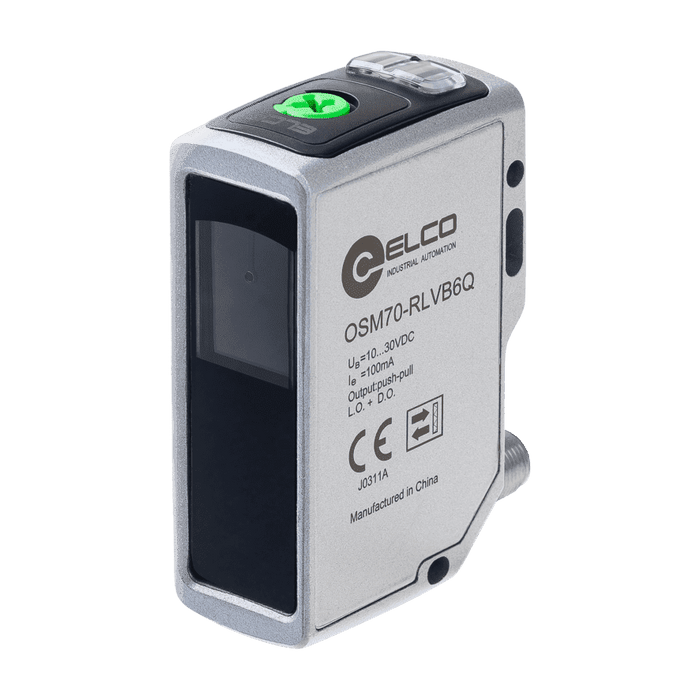 Photoelectric Sensor, OSM70-Series, Opposed, Receiver, Laser beam, Operating range 150 m, Push-Pull, NO / NC, 10…30V DC, -25…55 °C, Switching frequency  800 Hz, IP67, M12 4-pin connector