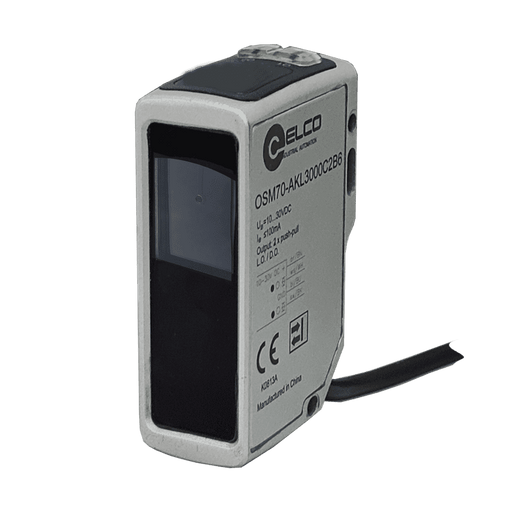 Photoelectric Sensor, OSM70-Series, Opposed, Emitter, Laser beam, Operating range 150 m, 24…240V DC/AC, -25…55 °C, IP67, Cable 2 m