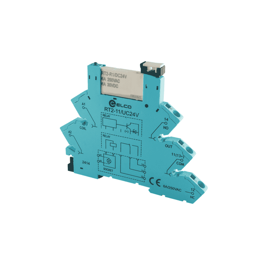Terminal relay, 6.2 mm in width, 24 V UC, 1 CO, 6 A,  LED, Bridge rectifier