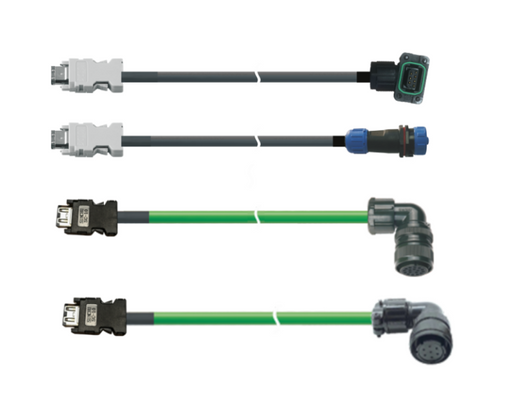 Servo motor encoder cable, Encoder cable, 5 m, PVC high flexibility, Metal slots, Suitable for SC series