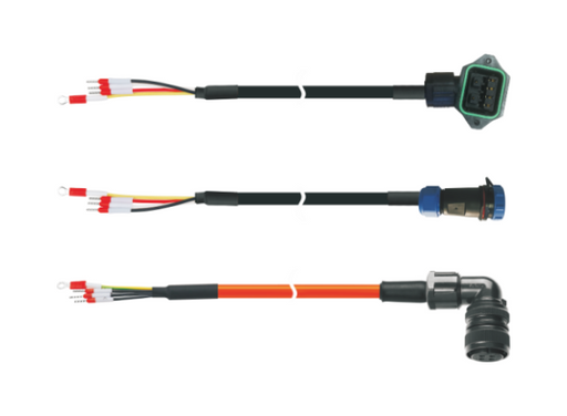 Servo motor power cable, Power cable, 3 m, 0.5 mm², with brake, PVC high flexibility, Molded case straight insert