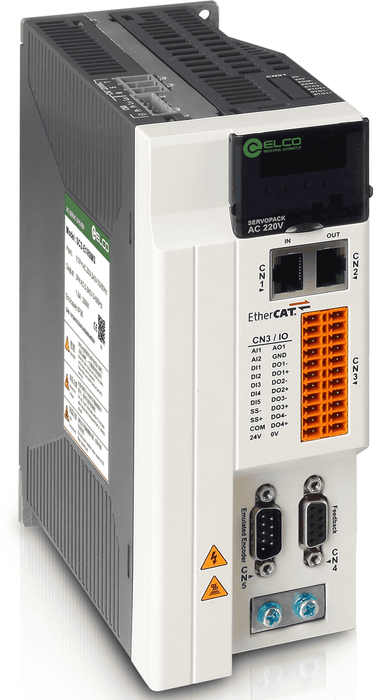 Servo driver, SC Series, SC2-E120HS, Rated current 1.8 A, 23-bit precision, EtherCAT communication, Enhanced capacity type, 3 DI + 4 DO + 2 AI + 1 AO