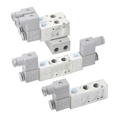 Mindman MVSC-220-4E1 Solenoid Valve, 5/2-Way Single Solenoid (Body Ported)