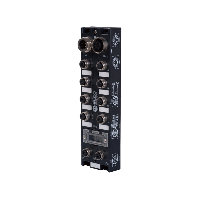 Fieldbus I/O Module Compact67, CC-Link IE Field Basic, 8 DI, 8 DO, PNP, 8 x M12 A-code 4-pin,  2 x M12 D-code 4-pin, 2 x 7/8" 5-pin, 24 V DC, Plastic housing, IP67
