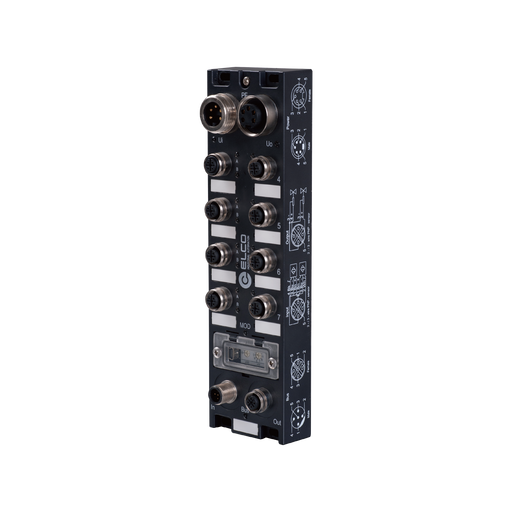 Fieldbus I/O Module Compact67, CC-Link, 16 DI, PNP,  8 x M12 A-code 5-pin,  2 x M12 A-code 5-pin, 2 x 7/8" 5-pin, 24 V DC, Plastic housing, IP67