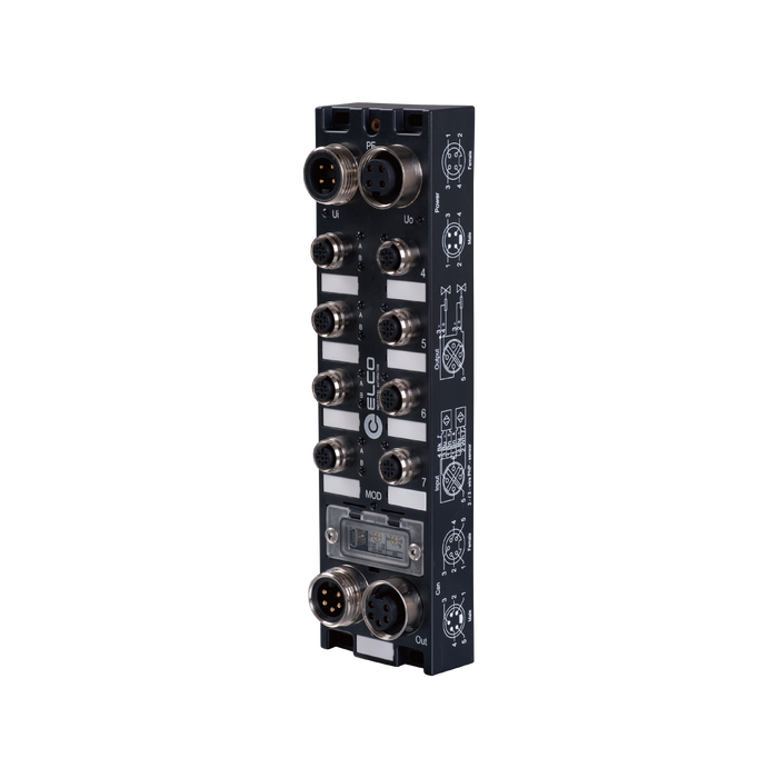 Fieldbus I/O Module Compact67, DeviceNet, 8 DI, 8 DO, PNP,  8 x M12 A-code 5-pin,  2 x 7/8” 5-pin, 2 x 7/8" 4-pin, 24 V DC, Plastic housing, IP67