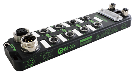 IO-Link Master, EtherCAT, 4 x Class-A, 4 x Class-B, IO-Link V1.1.2, Max.12 DI/DO,  8 x M12 A-code 5-pin, 2 x M12 D-code 4-pin, 2 x 7/8" 5-pin, 24 V DC, Plastic housing, IP67