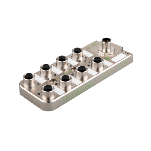 IO-Link Sensor Hub, V1.1.3, Class-A, M12 A-Code 4-pin IO-Link connector, 8 x M12 A-code 5-pin, 8 AI/AO, 0 ... 10 V / 0 ... 20 mA / 4 ... 20 mA, 24 V DC, Metal housing, IP67
