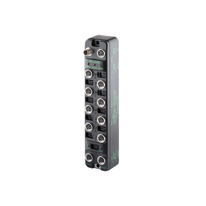 Compact67 Slim, PROFINET, M8 4-pin Ethernet and Power supply, 8 x M8 3-pin, 8DI, PNP, 24 V DC, Plastic housing, IP67