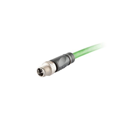 Ethernet Cordset, Single-ended, M12 X-code 8-pin Straight Male,With PUR blue jacket 2 × 2 × 4 ×0.14 mm²(26 AWG) Cable,7 m