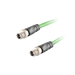Ethernet Cordset,Double-ended, M12 X-code 8-pin Straight Male,to M12 X-code 8-pin Straight Male,With PVC grey jacket 2 × 2 × 4 ×0.14 mm²(26 AWG) Cable,8m