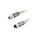 Ethernet Cordset,Double-ended, M12 X-code 8-pin Straight Male,to M12 X-code 8-pin Straight Female,With PVC grey jacket 2 × 2 × 4 ×0.14 mm²(26 AWG) Cable,2m