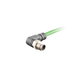 Ethernet Cordset, Single-ended, M12 X-code 8-pin Angled Male,With PUR black jacket 2 × 2 × 4 ×0.14 mm²(26 AWG) Cable,10 m