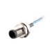 Flange-Mount Bulkhead Connector, with cable, M12 A-code 4-pin Straight Male, M16 Hole dimension, Rear mount, with PVC Cable, 1 m