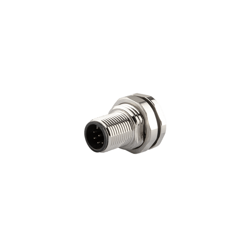 Flange-Mount Bulkhead Connector, without cable, M12 A-code 8-pin Straight Male, M16 Hole dimension, Rear mount