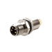 Flange-Mount Bulkhead Connector, without cable, M8 A-code 4-pin Straight Male, M8 Hole dimension, Front mount
