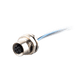 Flange-Mount Bulkhead Connector, without cable, M12 A-code 5-pin Straight Female, M16 Hole dimension, Rear mount, with PVC Cable, 0.5 m