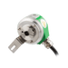 Absolute Singleturn Encoder, EAC58-EU Series, Tether arm, Hollow shaft Diameter 12H7 mm, Supply Voltage 10...30 VDC, Parallel Interface, PNP Positive, Gray, Radial, Cable 1.5 m, Resoluteion 1024