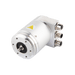 Absolute multiturn encoder, Series EAM58-ECND, Flange synchro, Shaft length 10 mm, Shaft 6g6 mm, 10...30 VDC, EtherCAT interface, Radial, 3x M12 connectors, Resoluteion 4096/8192