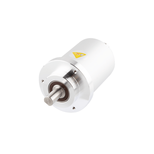 Absolute multiturn magnetic encoder, Series EAM58-PNOM, 36 mm clamping flange, Shaft length 20 mm, Shaft 10g6 mm, 10...30 VDC, PROFINET IO interface, Axial, 3x M12 connectors, Resoluteion 4096/8192