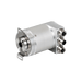 Absolute multiturn encoder, Series EAM58-PN, Flange double-wing fixing plate, Hollow shaft 10H7 mm, 10...30 VDC, PROFINET IO interface, Radial, 3x M12 connectors, Resoluteion 4096/8192