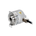 Absolute multiturn Encoder, EAM58-EU Series, Double-winged spring installation, Shaft Diameter 12H7 mm, Supply Voltage 10...30 VDC, SSI Interface, Gray, Radial, Cable 1.5 m, Resoluteion 4096/8192