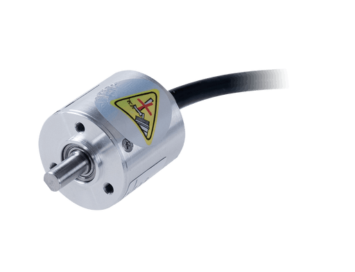 Shaft incremental encoder, Easydic Series EV28, 15 mm clamping flange, Shaft 4g6 mm, 10...30 VDC, Output Push-Pull HTL (without inverted signal), Axial, Cable 0.5 m, Resoluteion 600