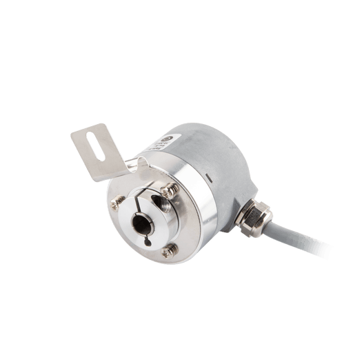 Hollow shaft incremental encoder, Topydic Series EV40, Long fastening arm, Shaft 6H7 mm, 10...30 VDC, Output Push-pull(without inverted signal), Cable 0.5 m, Resoluteion 500