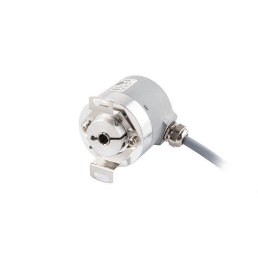Hollow shaft incremental encoder, Topydic Series EV40, Double wing fixing flange, Hollow Shaft Diameter 6H7 mm, 10...30 VDC, Output Push-pull(without inverted signal), Cable 0.5 m, Resoluteion 500