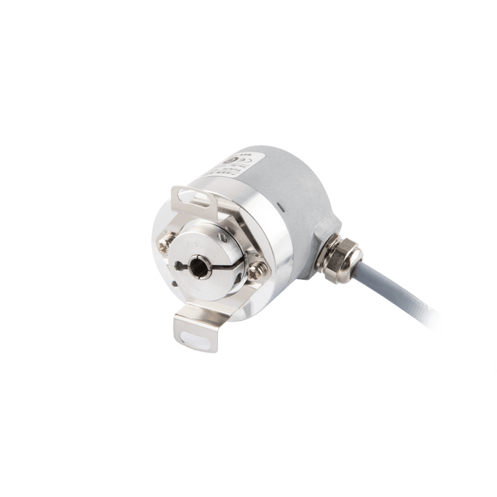 Hollow shaft incremental encoder, Topydic Series EV40, Double wing fixing flange, Hollow Shaft Diameter 6H7 mm, 10...30 VDC, Output Push-pull(without inverted signal), Cable 3.5 m, Resoluteion 400