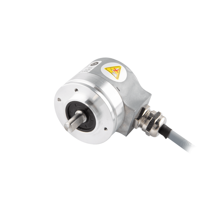 Shaft incremental encoder, EV50 Series, φ50.8 mm Synchro flange, Shaft Diameter 8g6 mm, Supply Voltage 10...30 VDC, Output Push-pull(without inverted signal), Radial, Cable 2 m, Resoluteion 1024