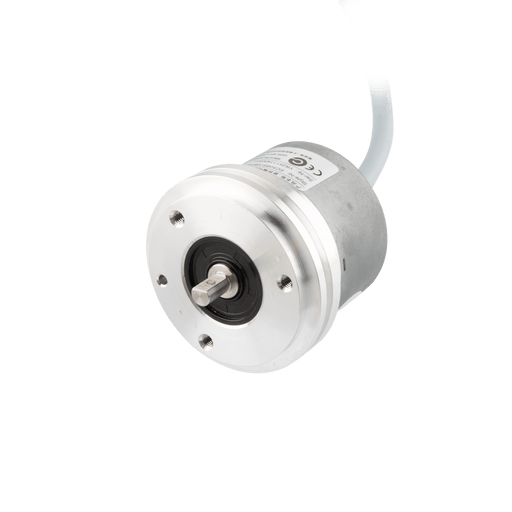 Shaft incremental encoder, EV50 Series, Synchro flange, Shaft Diameter 10g6 mm, Supply Voltage 10...30 VDC, Output Push-Pull(with inverted signal), Axial, Cable 3 m, Resoluteion 50