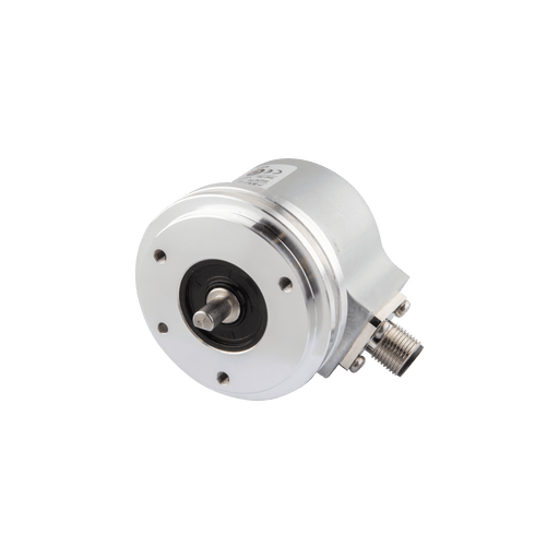 Shaft incremental encoder, EV50 Series, Synchro flange, Shaft Diameter 6g6 mm, Supply Voltage 10...30 VDC, Output Push-pull(with inverted signal), Radial, M12 8Pin, Resoluteion 500