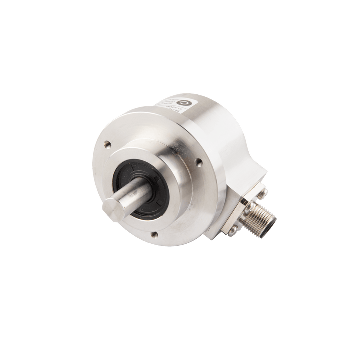 Shaft incremental encoder, EV50 Series, Clamping flange, Shaft Diameter 10g6 mm, Supply Voltage 5 VDC, Output TTL(with inverted signal), Radial, M12 8Pin, Resoluteion 1024