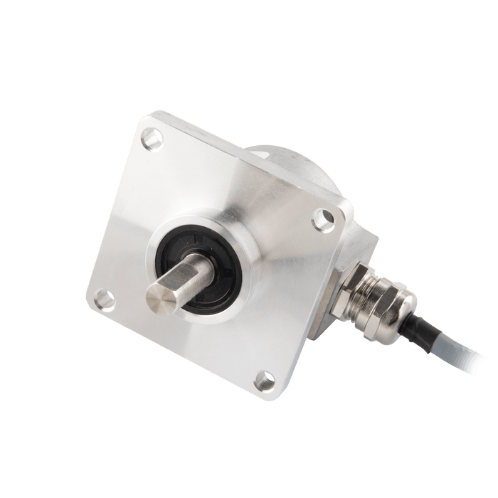 Shaft incremental encoder, EV50 Series, φ63.5 mm Square flange, Shaft Diameter 8g6 mm, Supply Voltage 10...30 VDC, Output Push-pull(without inverted signal), Radial, M12 5Pin, Resoluteion 500