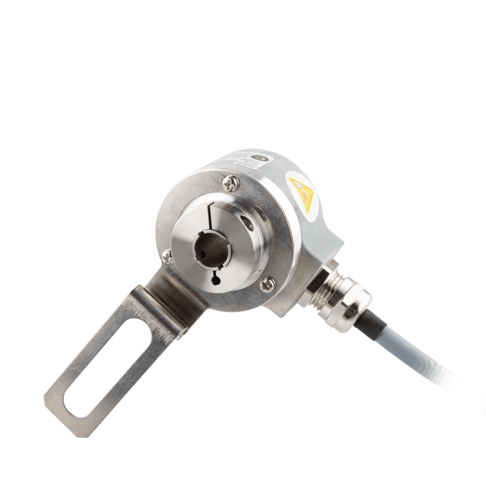 Hollow Shaft incremental encoder, EV50 Series, Long tether arm, Hollow Shaft Diameter 12H7 mm, Supply Voltage 10...30 VDC, Output Push-pull(with inverted signal), Radial, Cable 1.5 m, Resoluteion 1024