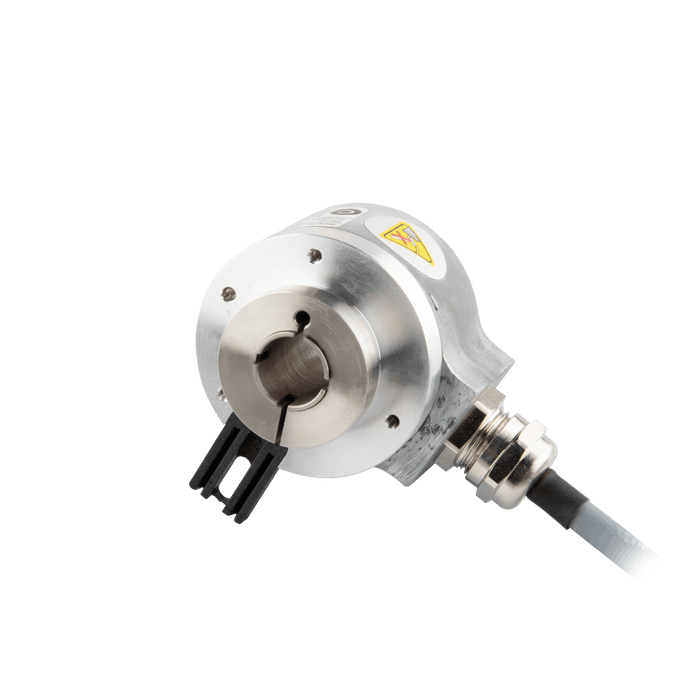 Hollow Shaft incremental encoder, EV50 Series, long torque support slot, Shaft Diameter 12H7 mm, Supply Voltage 10...30 VDC, Output Push-pull(with inverted signal), Radial, Cable 1.5 m, Resoluteion 1024