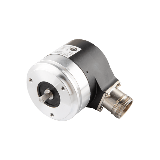 Shaft incremental encoder, EV58 Series, Synchro flange, Shaft Diameter 6g6 mm, Supply Voltage 10...30 VDC, Output Push-pull(with inverted signal), Radial, M23 12Pin, Resoluteion 4096