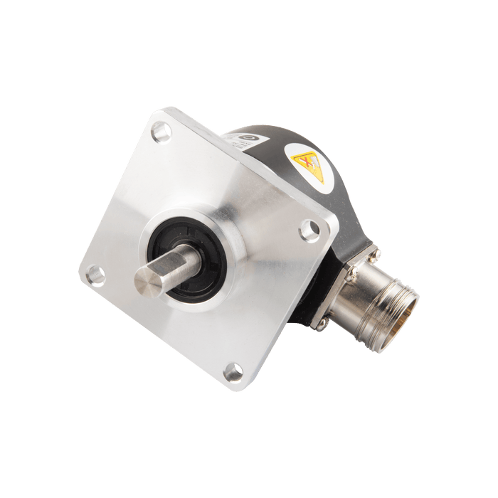 Shaft incremental encoder, EV58 Series, φ63.5 mm Square flange, Shaft Diameter 10g6 mm, Supply Voltage 10...30 VDC, Output Push-pull(with inverted signal), Radial, M23 12Pin, Resoluteion 1000