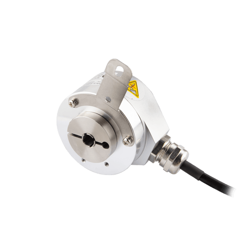 Hollow Shaft incremental encoder, EV58 Series, With fixing sheet, Hollow Shaft Diameter 10H7 mm, Supply Voltage 10...30 VDC, Output Push-pull(with inverted signal), Radial, Cable 1.5 m, Resoluteion 1024