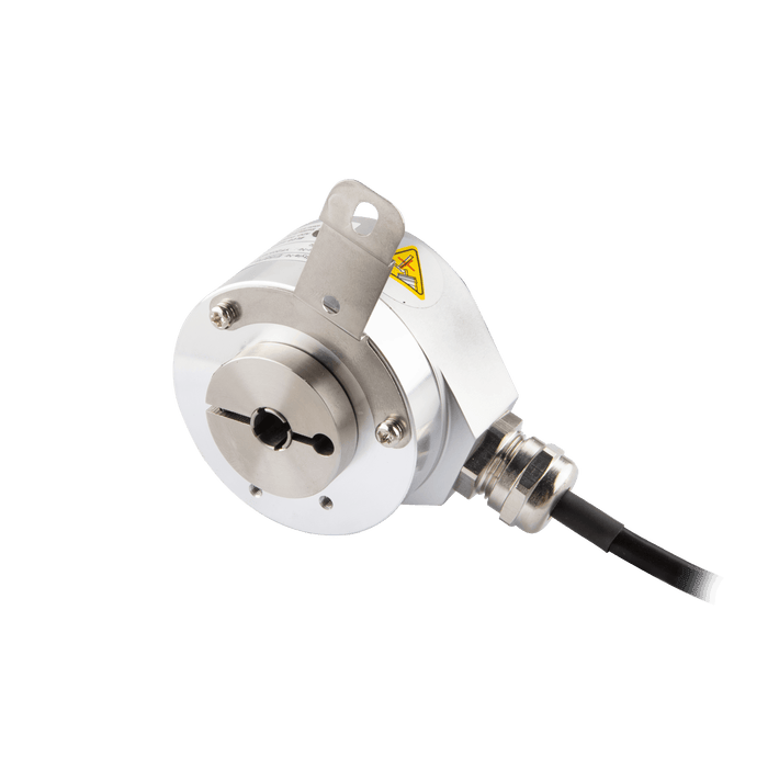 Hollow Shaft incremental encoder, EV58 Series, With fixing sheet, Hollow Shaft Diameter 10H7 mm, Supply Voltage 10...30 VDC, Output Push-pull(without inverted signal), Radial, Cable 1.5 m, Resoluteion 1024