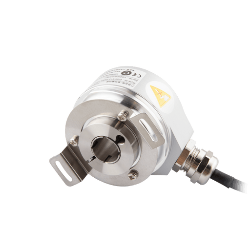 Hollow Shaft incremental encoder, EV58 Series, Double-winged spring installation, Hollow Shaft Diameter 8H7 mm, Supply Voltage 10...30 VDC, Output Push-pull(with inverted signal), Radial, Cable 1.5 m, Resoluteion 5000
