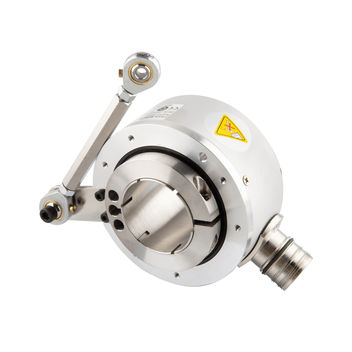 Hollow shaft incremental encoder, Heavydic Series EV90, Crutch arm, Through hollow Shaft 16H7 mm, 10...30 VDC, Output Push-pull(with inverted signal), M23 12Pin, Resoluteion 1024