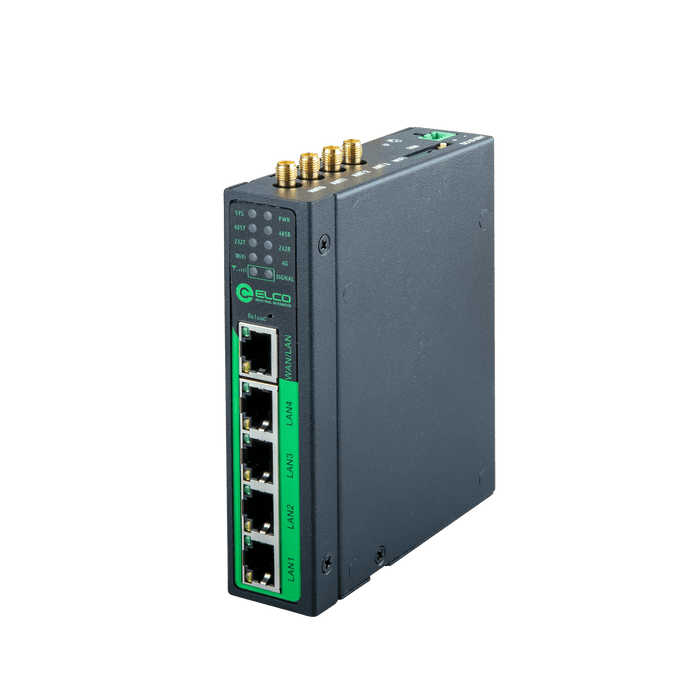 Industrial Wireless Routers, EDGE-R series, Client mode/AP mode, Support WiFi5, WiFi6 program optional, Multi-Gigabit network port design (1WAN+4LAN mode, 5LAN mode), RS-232/RS-485 (DB9 interface), Optional high gain antenna, Built-in watchdog, Metal casing, wide temperature range design, Supports DIN-rail mounting, Suitable for AGV and other roaming performance requirement scenarios.