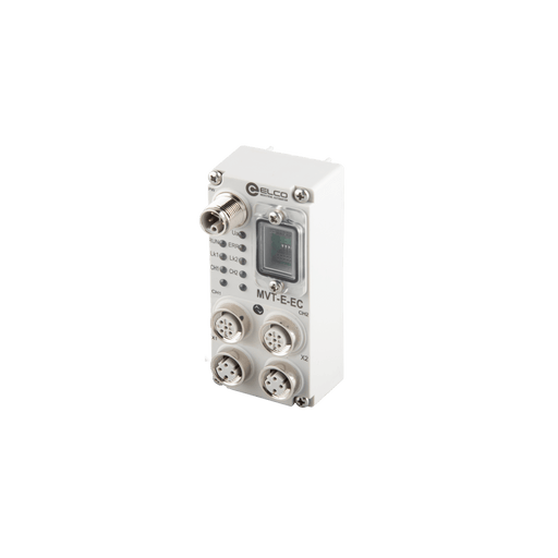Pneumatic Interface, Ethercat Protocol Integrated Io-link Expansion Port for Pneumatic Manifold, 48 Outputs, M12 Connectorr, L-CODE power interface, 5-pole, Male, Two IO-Link connectors, Class-A, 5 pin, Female, A-CODE, Two D-CODE bus interfaces, 4-pole, Female.